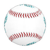 Blue Phoenix Erhöhungen auf Weiß Baseball (Vorderseite)