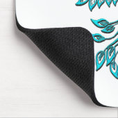 Blue Phoenix Erhöhungen auf Weiß Mousepad (Ecke)
