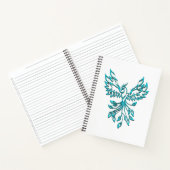 Blue Phoenix Erhöhungen auf Weiß Notizblock (Innenseite)