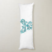 Blue Phoenix Erhöhungen auf Weiß Seitenschläferkissen (Rückseite (Vertikal))