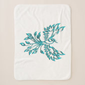 Blue Phoenix Erhöhungen auf Weiß Sherpadecke (Vorderseite)