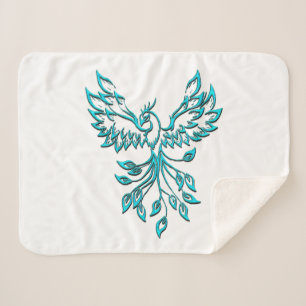 Blue Phoenix Erhöhungen auf Weiß Sherpadecke