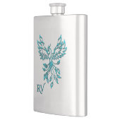 Blue Phoenix Erhöhungen der weißen Monogram Flachmann (Links)