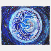 Blue Phoenix Fleecedecke (Vorderseite (Horizontal))