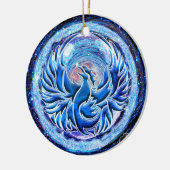 Blue Phoenix Keramik Ornament (Links)