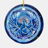 Blue Phoenix Keramik Ornament (Hinten)