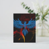 Blue Phoenix Postkarte (Stehend Vorderseite)