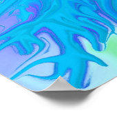 Blue Phoenix Print Poster (Ecke)