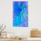 Blue Phoenix Print Poster (Küche)