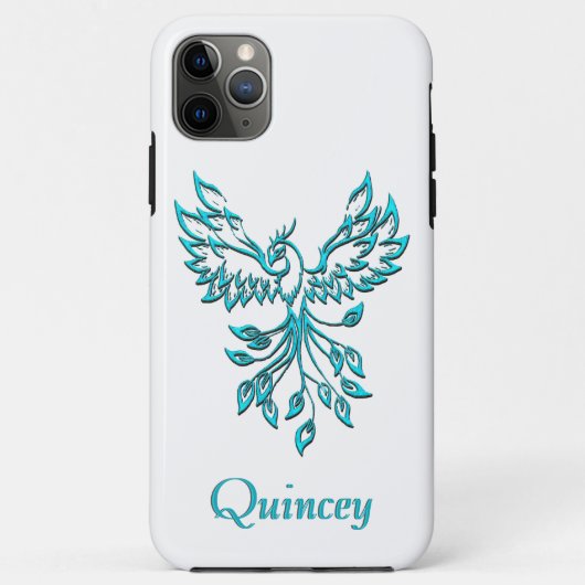 Blue Phoenix steigt auf White Personal Case-Mate iPhone Hülle (Rückseite)