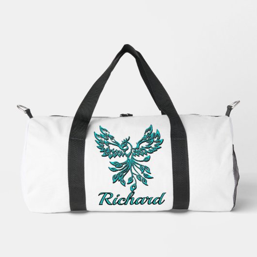 Blue Phoenix steigt auf White Personal Duffle Bag (Vorderseite)