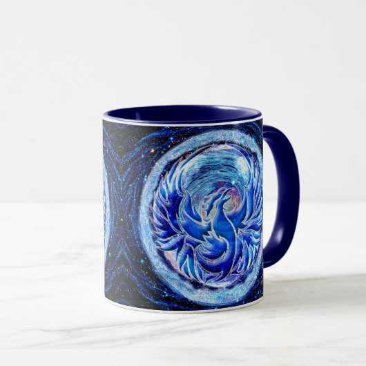 Blue Phoenix Tasse (VorderseiteRechts)