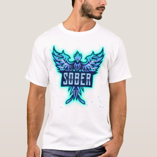 Blue Phoenix von Sobriety T-Shirt (Vorderseite)