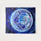 Blue Phoenix Wandteppich (Vorderseite (Horizontal))