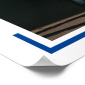 Blue Photo Modern Graduation Poster (Ecke)