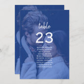 Blue Photo Wedding Seating Chart (Vorne/Hinten)