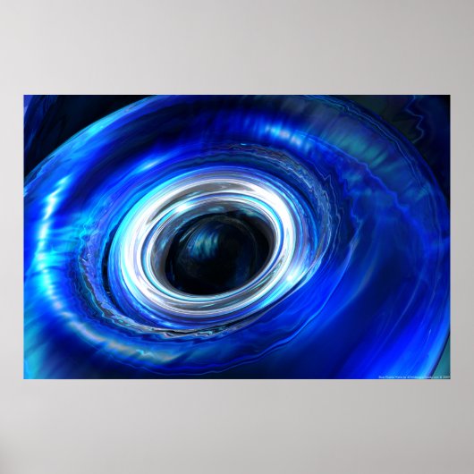 Blue Photon Wave Poster (Vorne)