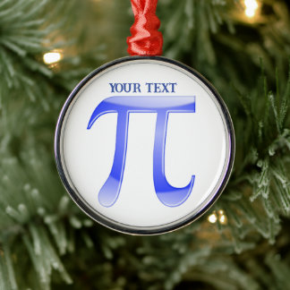 Blue Pi Symbol Weihnachten Ornament Aus Metall