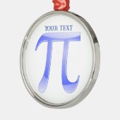 Blue Pi Symbol Weihnachten Ornament Aus Metall (Links)