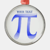 Blue Pi Symbol Weihnachten Ornament Aus Metall (Vorne)