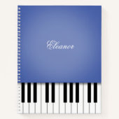 Blue Piano Music Keyboard Custom Notizblock (Vorderseite)