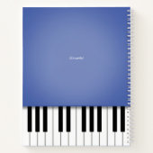 Blue Piano Music Keyboard Custom Notizblock (Rückseite)