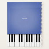 Blue Piano Music Keyboard CustomIzed Planer (Rückseite)