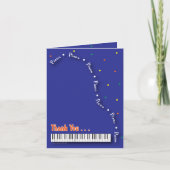 Blue Piano Thank You Card Dankeskarte (Vorderseite)