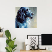 Blue Picardy Spaniel Dog Poster (Heimbüro)