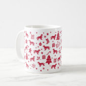 Blue Picardy Spanisch Weihnachtsdesign Kaffeetasse (Vorderseite Links)