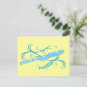 Blue Piccolo Postkarte (Stehend Vorderseite)