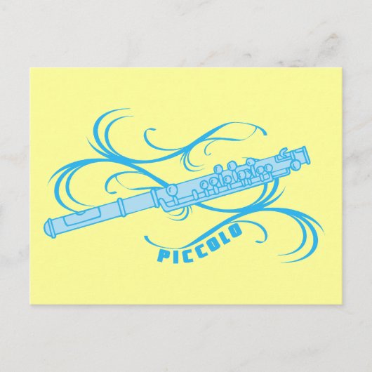 Blue Piccolo Postkarte (Vorderseite)