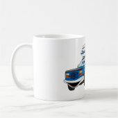 Blue Pick Up Camper Cartoon Kaffeetasse (Links)
