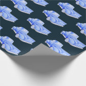 BLUE PICK UP TRUCK GESCHENKPAPIER (Ecke)
