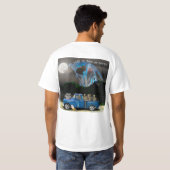Blue Pick-up Truck und Skeletton Crew T-Shirt (Schwarz voll)