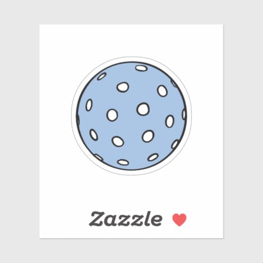 Blue Pickleball Ball Aufkleber (Blatt)