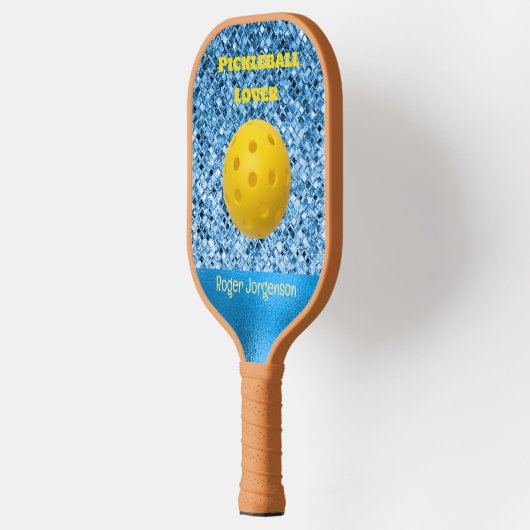 Blue Pickleball Lover Custom Pickleball Paddle (Links)