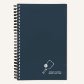 Blue Pickleball Paddle & Ball Personal Notizblock (Vorderseite)