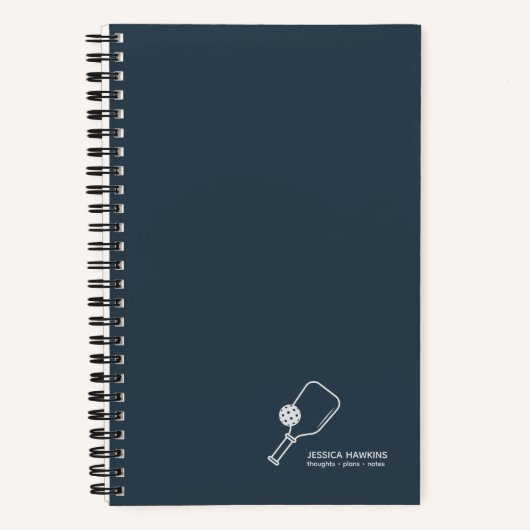 Blue Pickleball Paddle & Ball Personal Notizblock (Vorderseite)