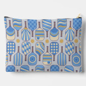 Blue Pickleball Paddle mit Monogramm Zubehörtasche (Rückseite)