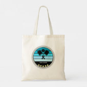 Blue Pickleball Paddle Tote Bag Tragetasche (Rückseite)