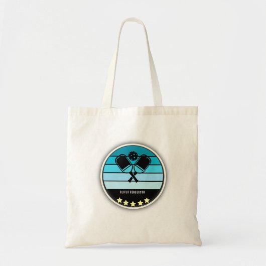 Blue Pickleball Paddle Tote Bag Tragetasche (Vorne)