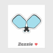 Blue Pickleball Paddles Aufkleber (Blatt)