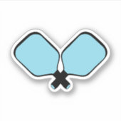 Blue Pickleball Paddles Aufkleber (Vorderseite)