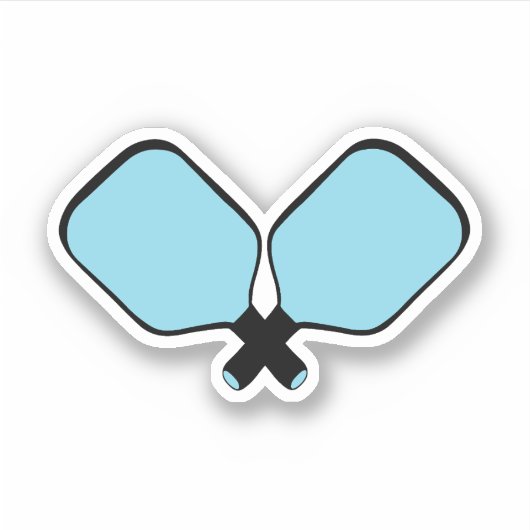 Blue Pickleball Paddles Aufkleber (Vorderseite)