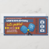 Blue Pickleball Turnier Erwachsene Geburtstagskart (Vorderseite)