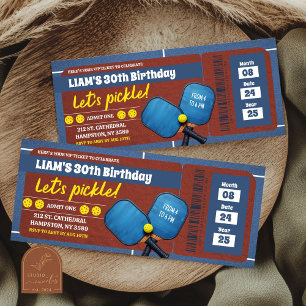 Blue Pickleball Turnier Erwachsene Geburtstagskart