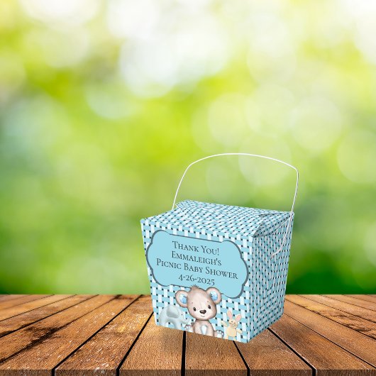 Blue Picnic Friends Baby Showkörbe Vielen Dank Geschenkschachtel