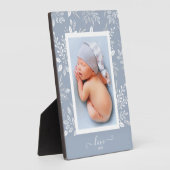 Blue Picture Easel Back Frameless Foto Holder Fotoplatte (Seite)
