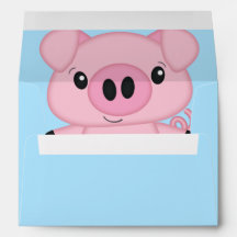 Blue Pig Baby Dusche